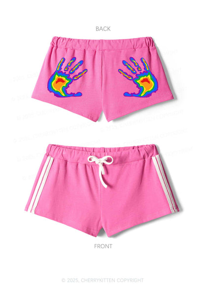Thermal Hands Pride Y2K Drawstring Mini Shorts Cherrykitten