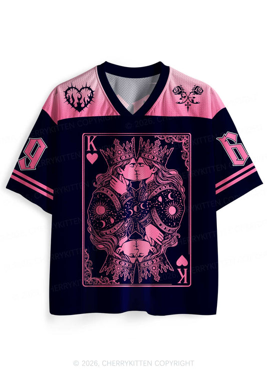 Pink Black Gay King Pride Y2K Sport Jersey Shirts Cherrykitten