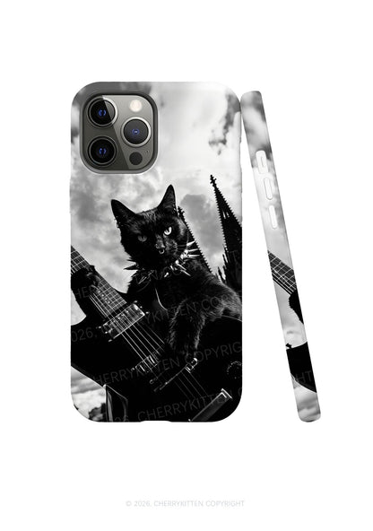 Halloween Guitar Black Cat Y2K Phone Case Cherrykitten