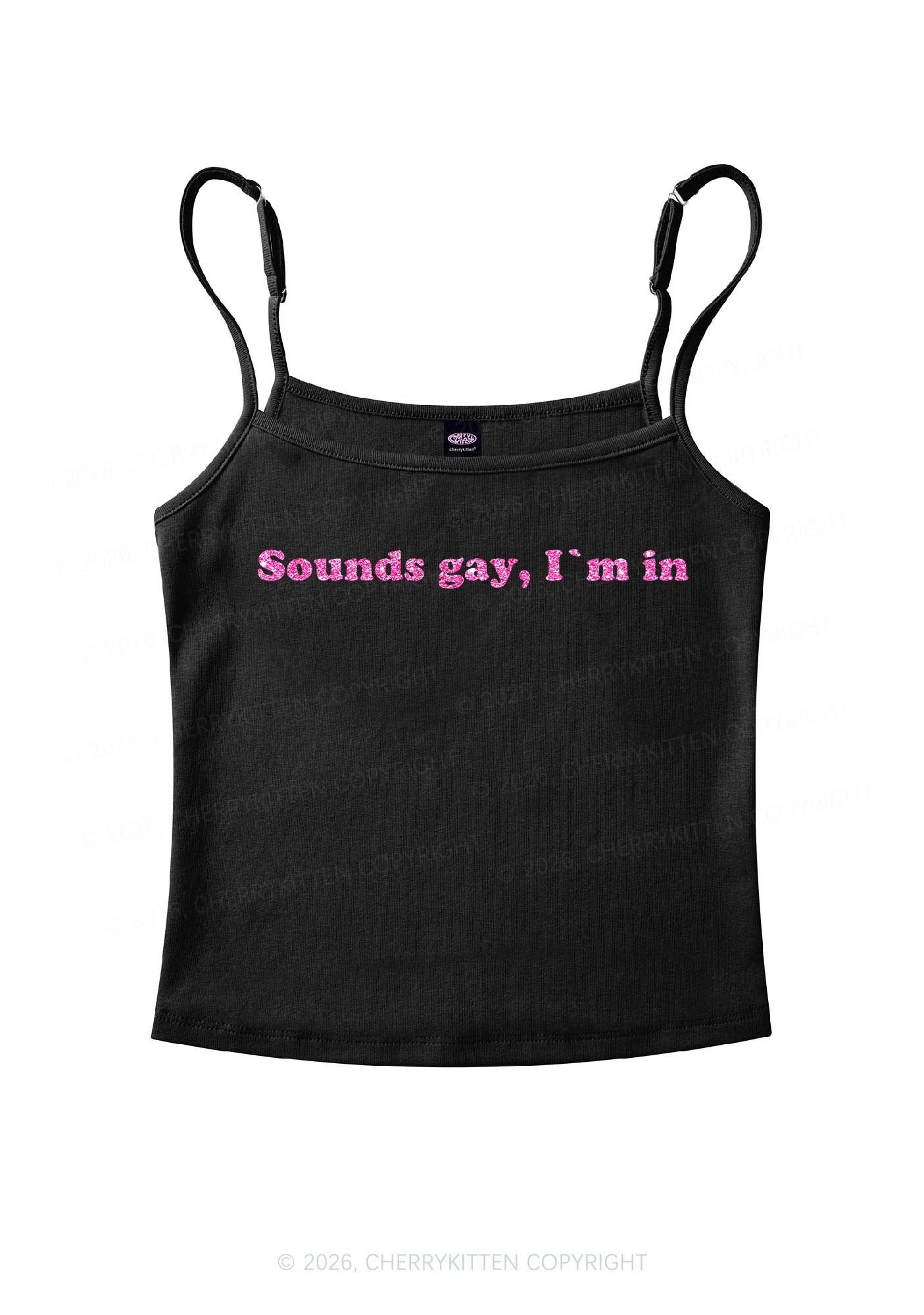 Sounds Gay Pride Y2K Spaghetti Strap Cami Cherrykitten