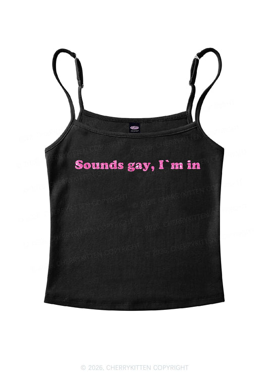 Sounds Gay Pride Y2K Spaghetti Strap Cami Cherrykitten