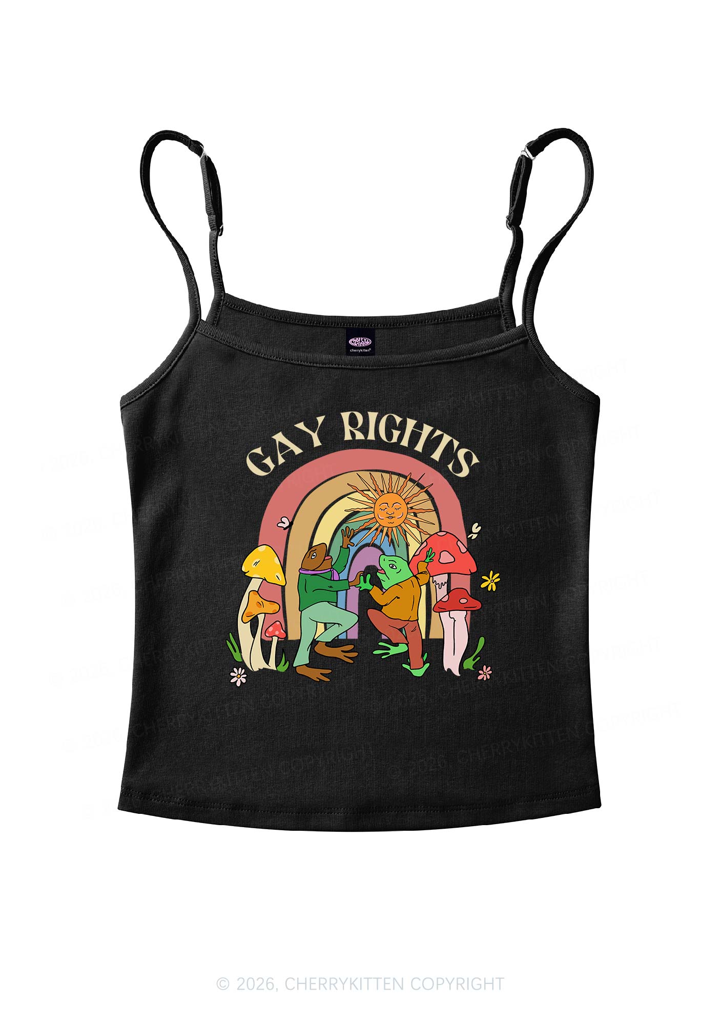 Gay Rights Pride Y2K Spaghetti Strap Cami Cherrykitten