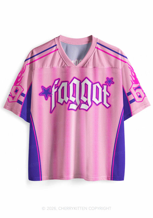 Faggot Purple Star Pride Y2K Sport Jersey Shirts Cherrykitten
