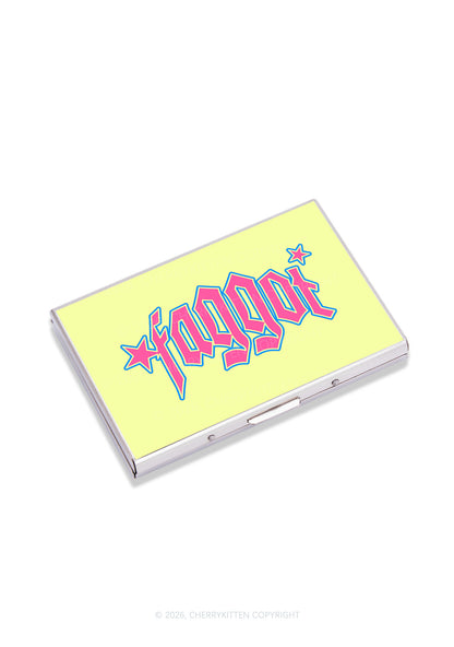Pink Faggot Pride Y2K Mirror Cigarette Case Cherrykitten