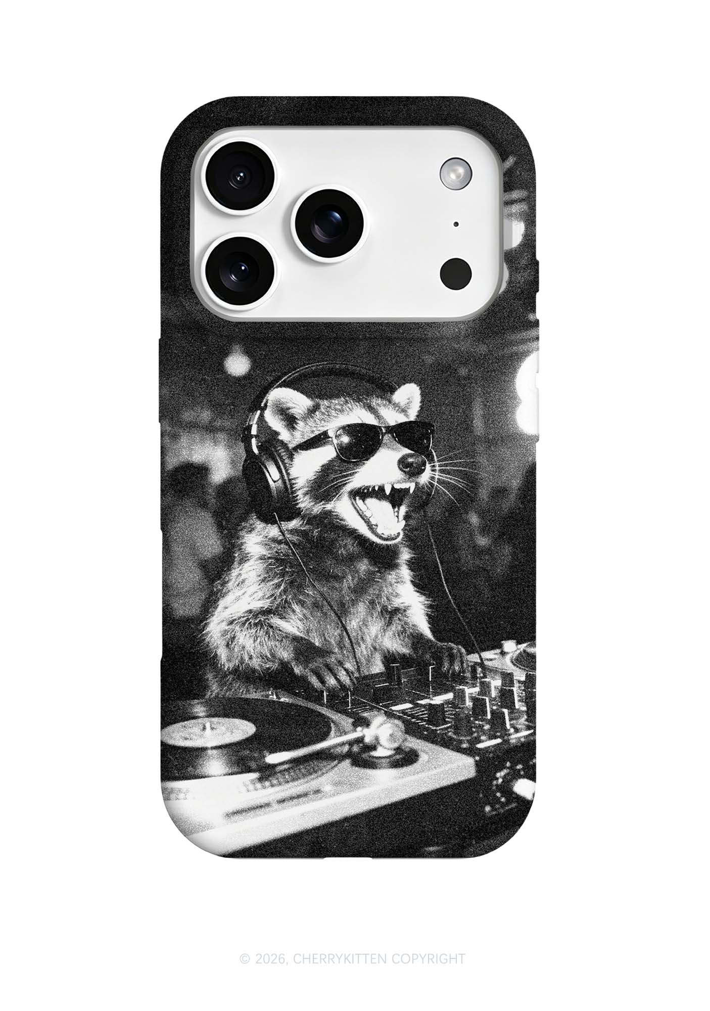 DJ Raccoon Turntable Y2K Phone Case Cherrykitten