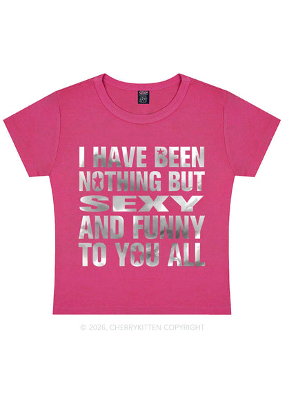 I Have Been Nothing Silver Foil Printed Y2K Baby Tee Cherrykitten