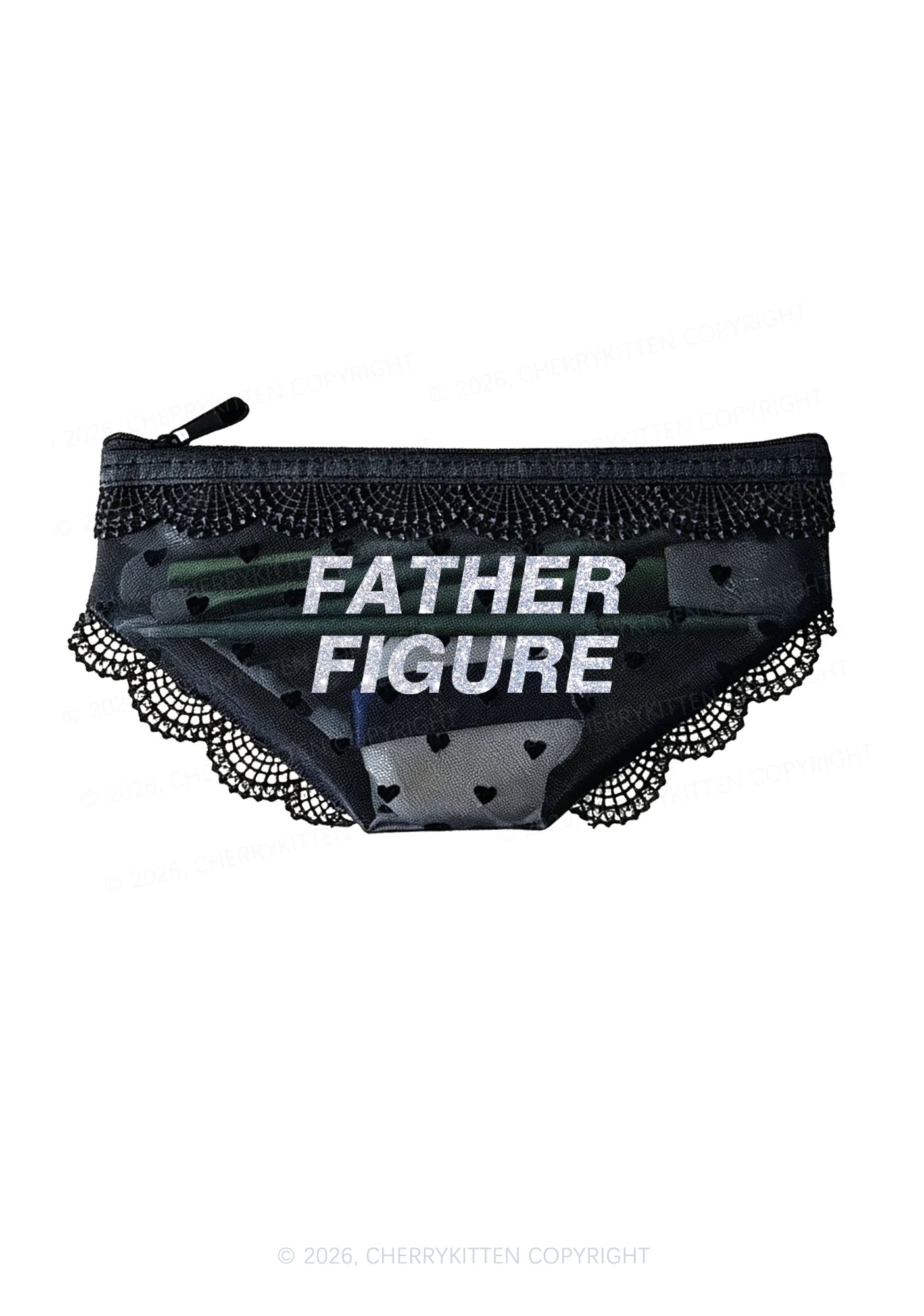 Glitter Father Figure Y2K Briefs Shape Cosmetic Pouch Cherrykitten