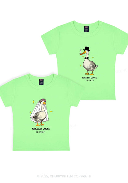 Mr Silly Goose Y2K Valentine's Day Baby Tee Cherrykitten