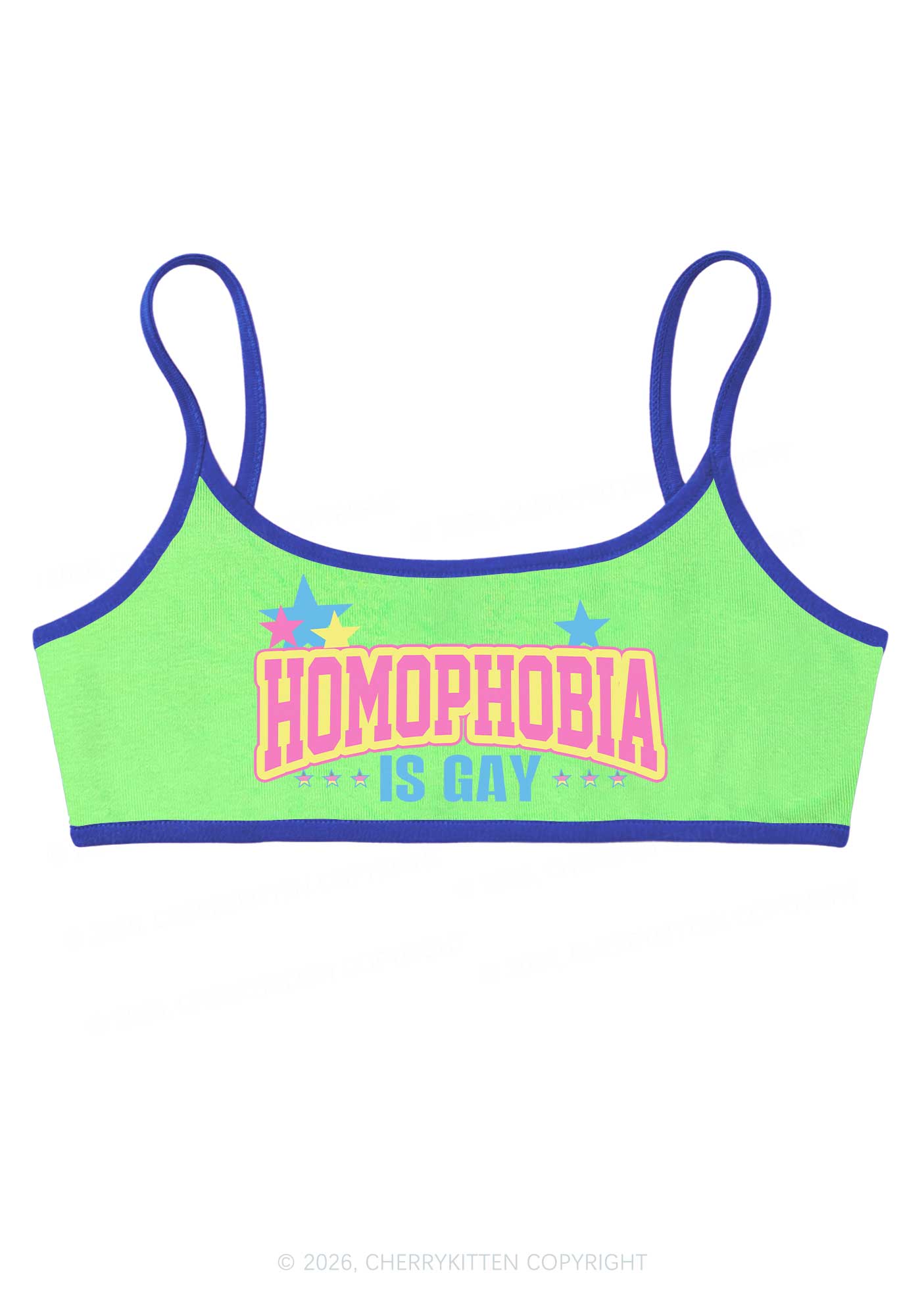 Homophobia Is Gay Pride Y2K Super Crop Cami Cherrykitten