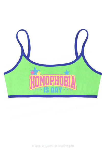 Homophobia Is Gay Pride Y2K Super Crop Cami Cherrykitten