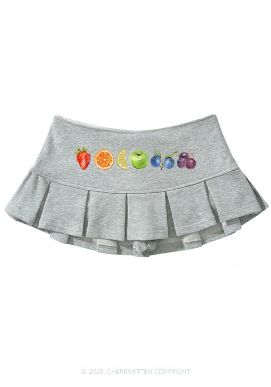 Six Fruity Pride Y2K Mini Pleated Skirts Cherrykitten
