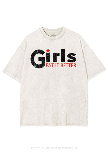 Girls Eat It Better  Pride Y2K Shirts Washed Tee Cherrykitten