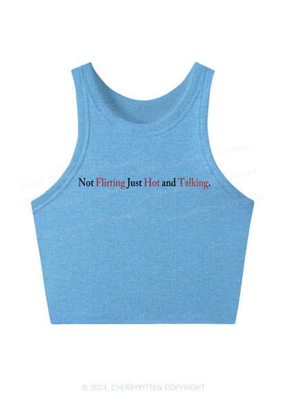 Just Hot And Talking Y2K Crop Tank Top Cherrykitten