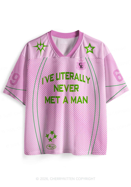 Never Met A Man Pride Y2K Sport Jersey Shirts Cherrykitten