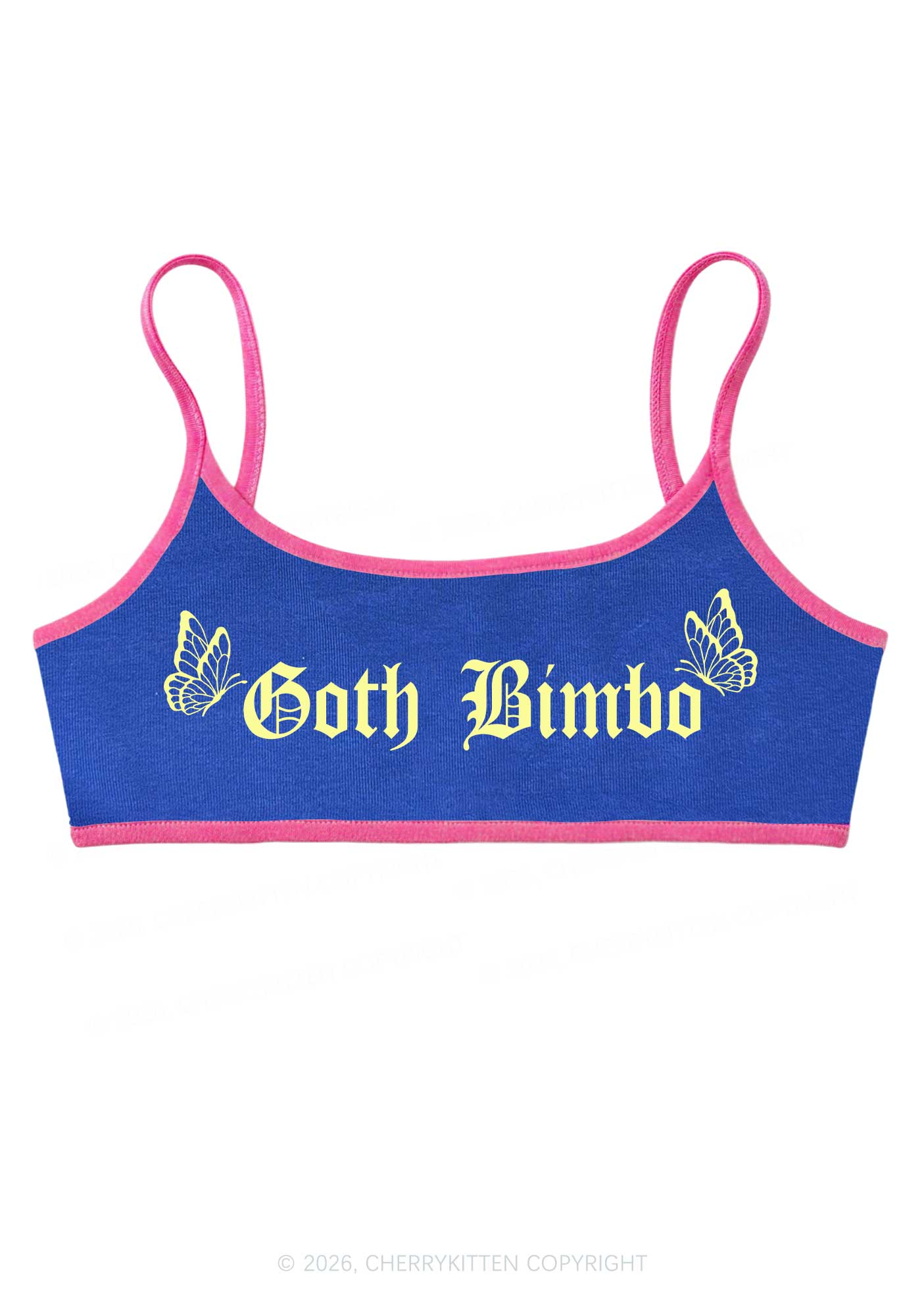 Goth Bimbo Y2K Super Crop Cami Cherrykitten