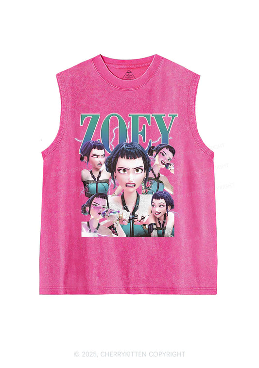 Kpop Girl Y2K Washed Muscle Tank Cherrykitten