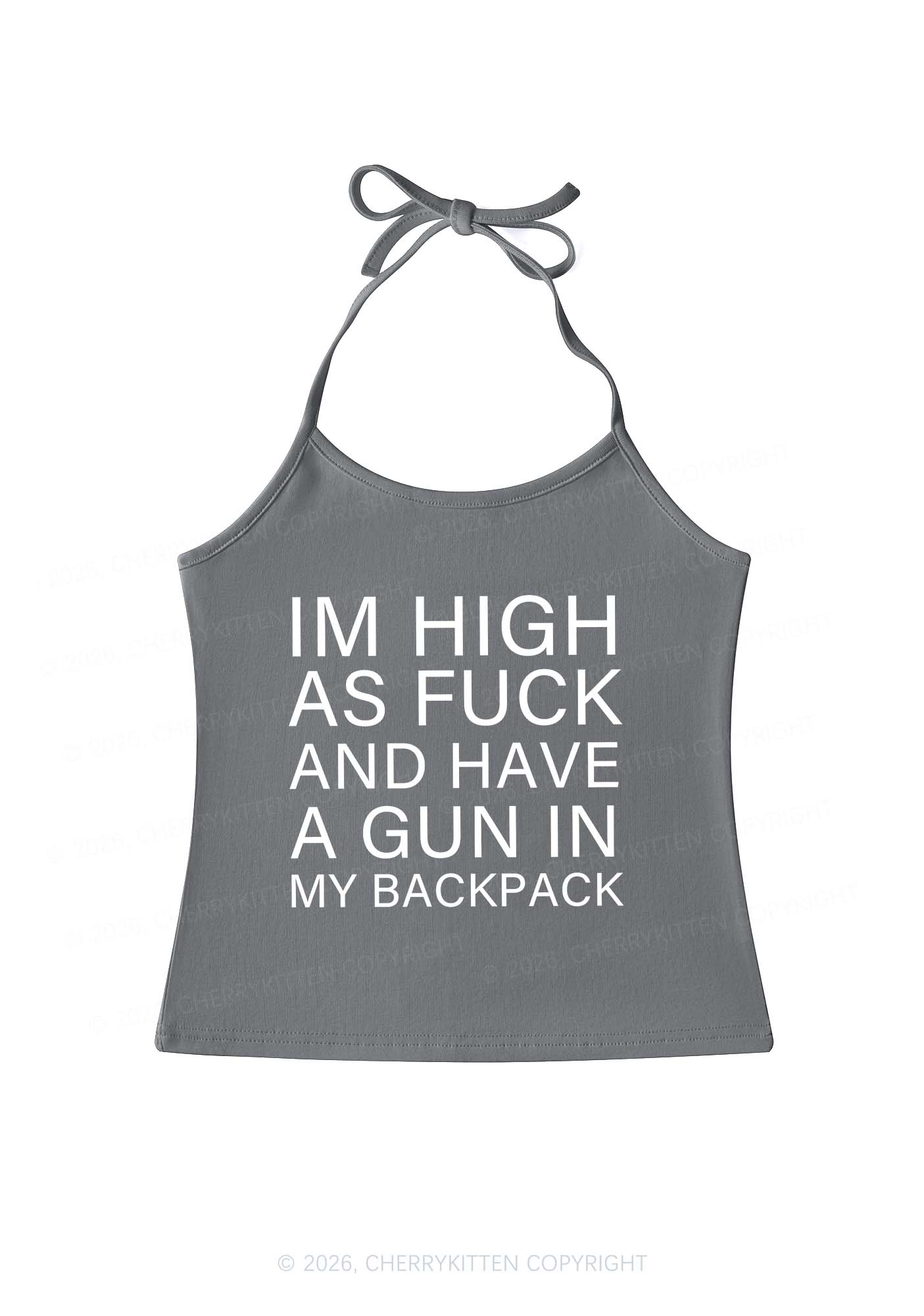 Im High Y2K Halter Neck Cami Cherrykitten