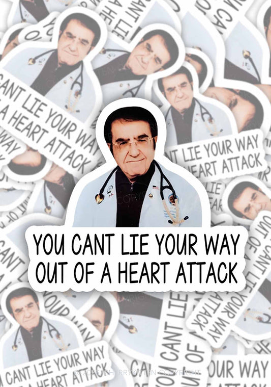 Heart Attack Cant Lie 1pc Y2K Sticker Cherrykitten