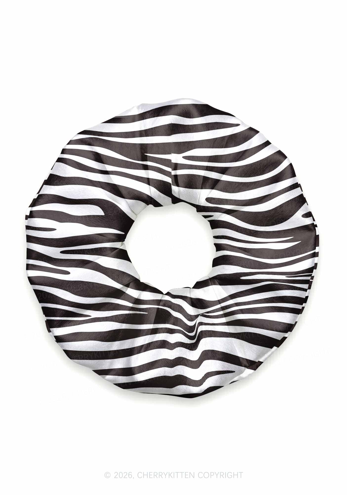 Classic Zebra Stripes Y2K Hair Scrunchie Cherrykitten