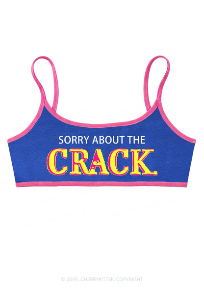 Sorry About The Crack Y2K Super Crop Cami Cherrykitten