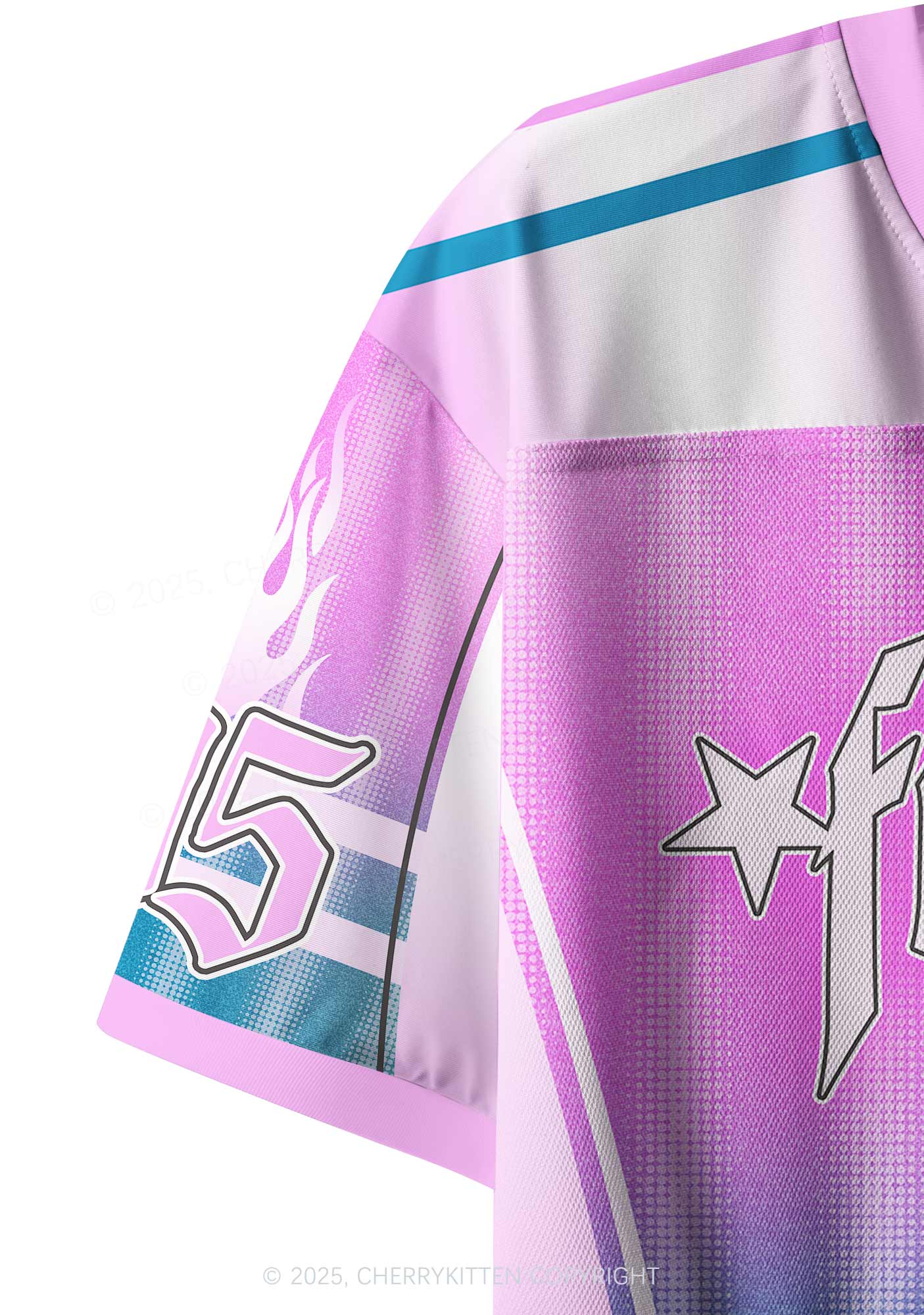 Custom Blue Gradient Faggot Pride Y2K Crop Sport Jersey Shirts Cherrykitten