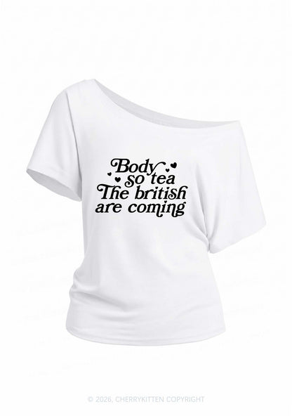 The British Are Coming Y2K Off Shoulder Tee Cherrykitten