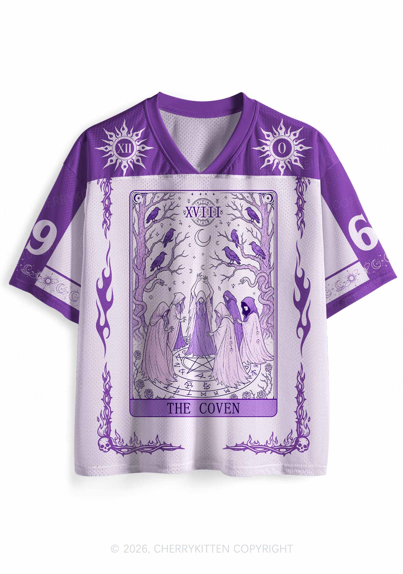 Halloween Purple The Coven Y2K Sport Jersey Shirts Cherrykitten