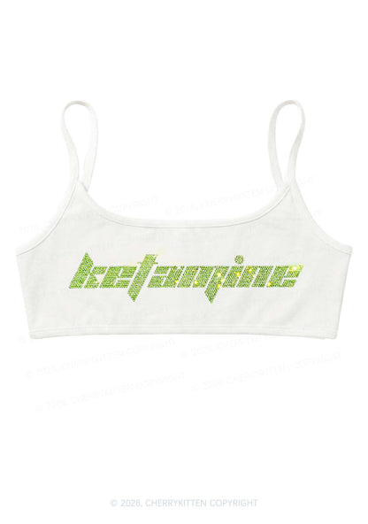 Rhinestone Ketamxxe Y2K Super Crop Cami Cherrykitten