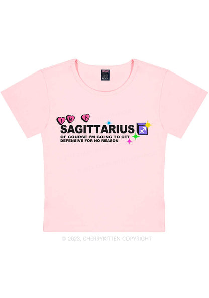 I'm A Sagittarius Y2K Baby Tee Cherrykitten