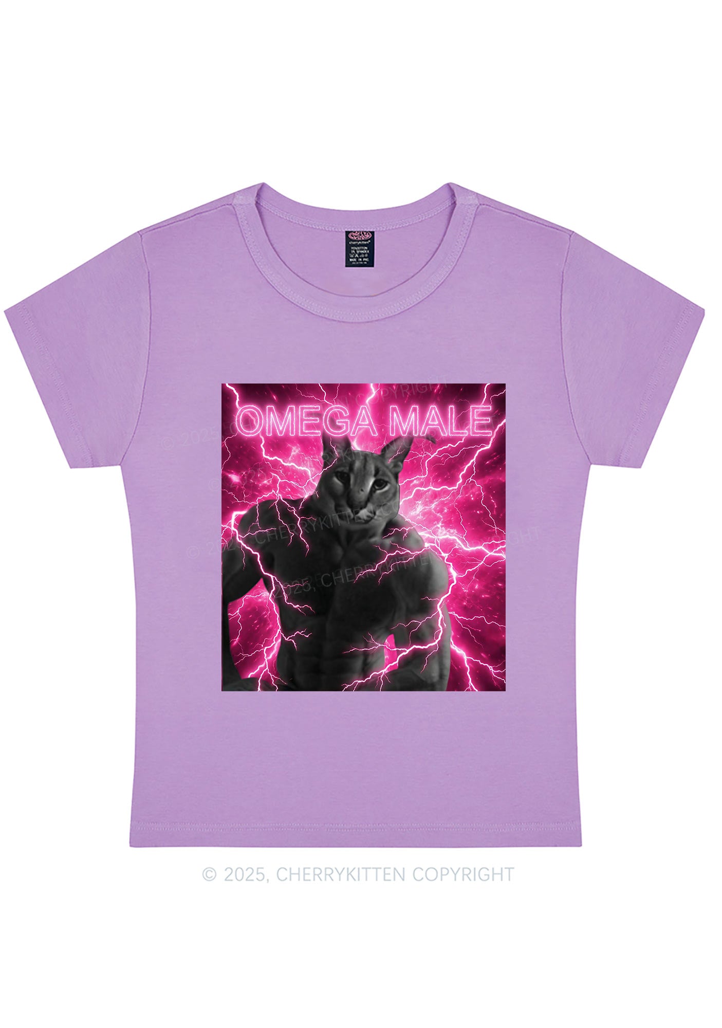 Omega Male Y2K Baby Tee Cherrykitten