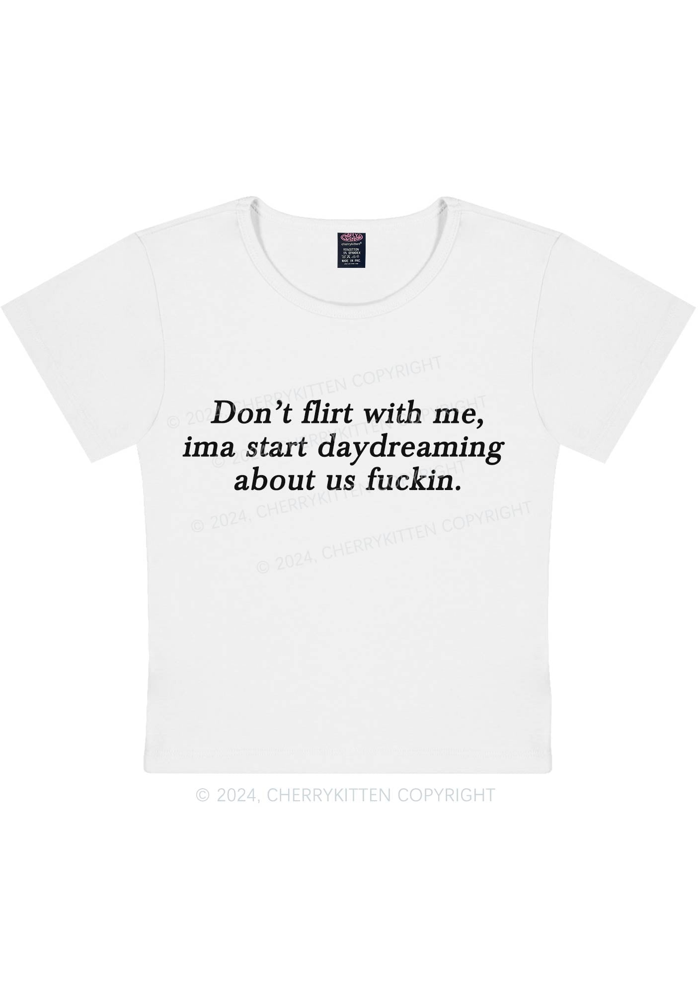 Don't Flirt With Me Y2K Baby Tee Cherrykitten