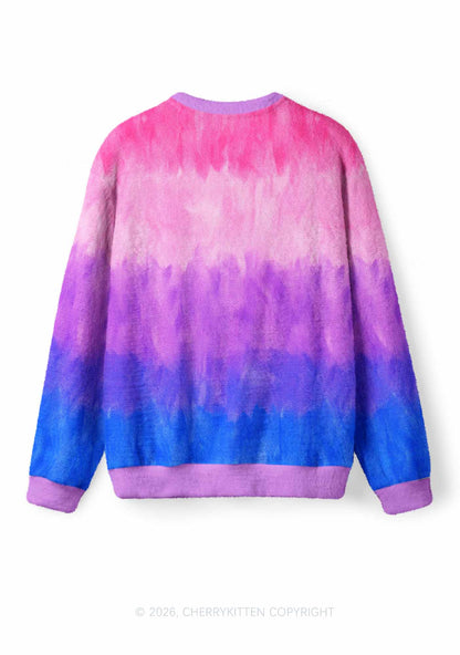 Bisexual Pride Y2K Knit Sweatshirt Cherrykitten