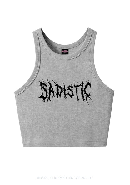Sapistic Skull Y2K Crop Tank Top Cherrykitten
