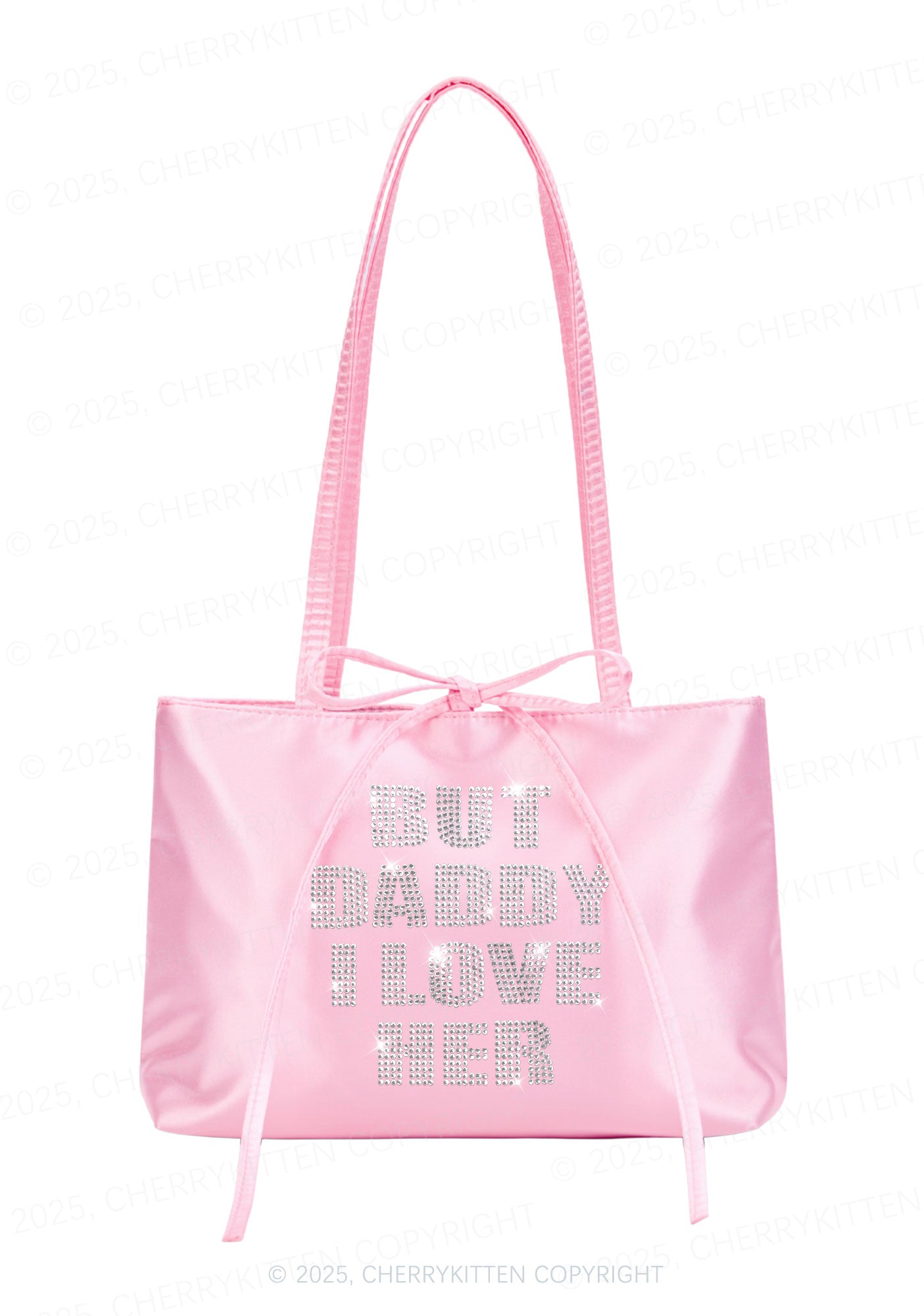 Rhinestone But Daddy I Love Her Pride Y2K Satin Bags Cherrykitten