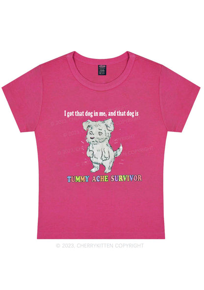 Curvy Tummy Ache Survivor Y2K Baby Tee Cherrykitten