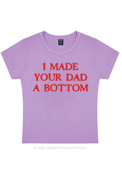 Curvy Made Your Dad Bottom Pride Y2K Baby Tee Cherrykitten