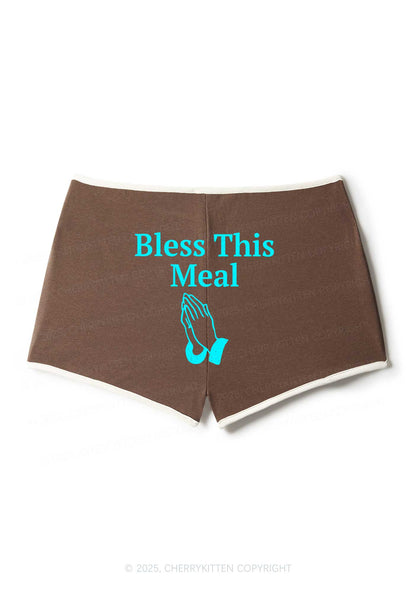Bless This Meal Y2K Booty Shorts Cherrykitten