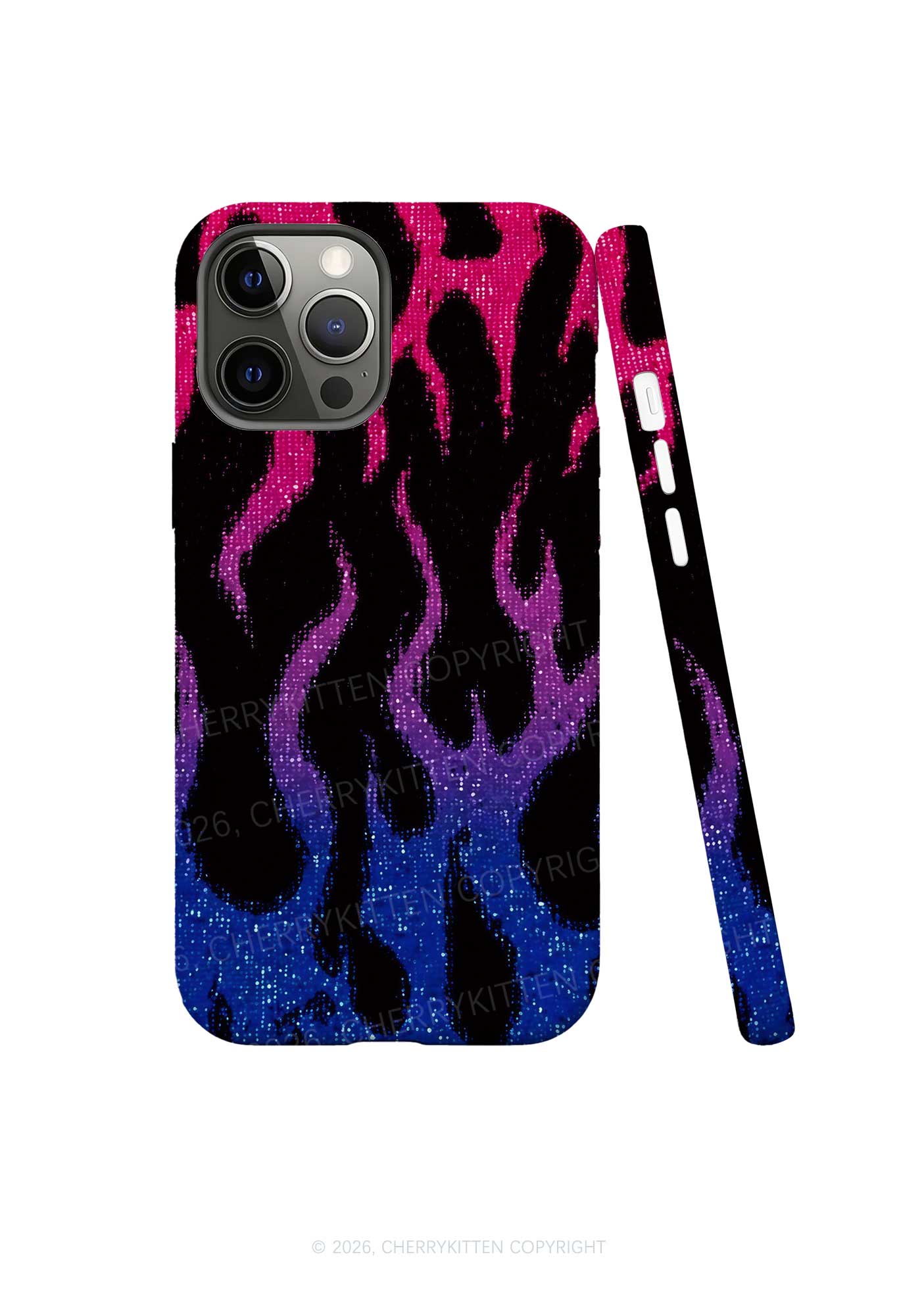 Bisexual Flame Pride Y2K Phone Case Cherrykitten