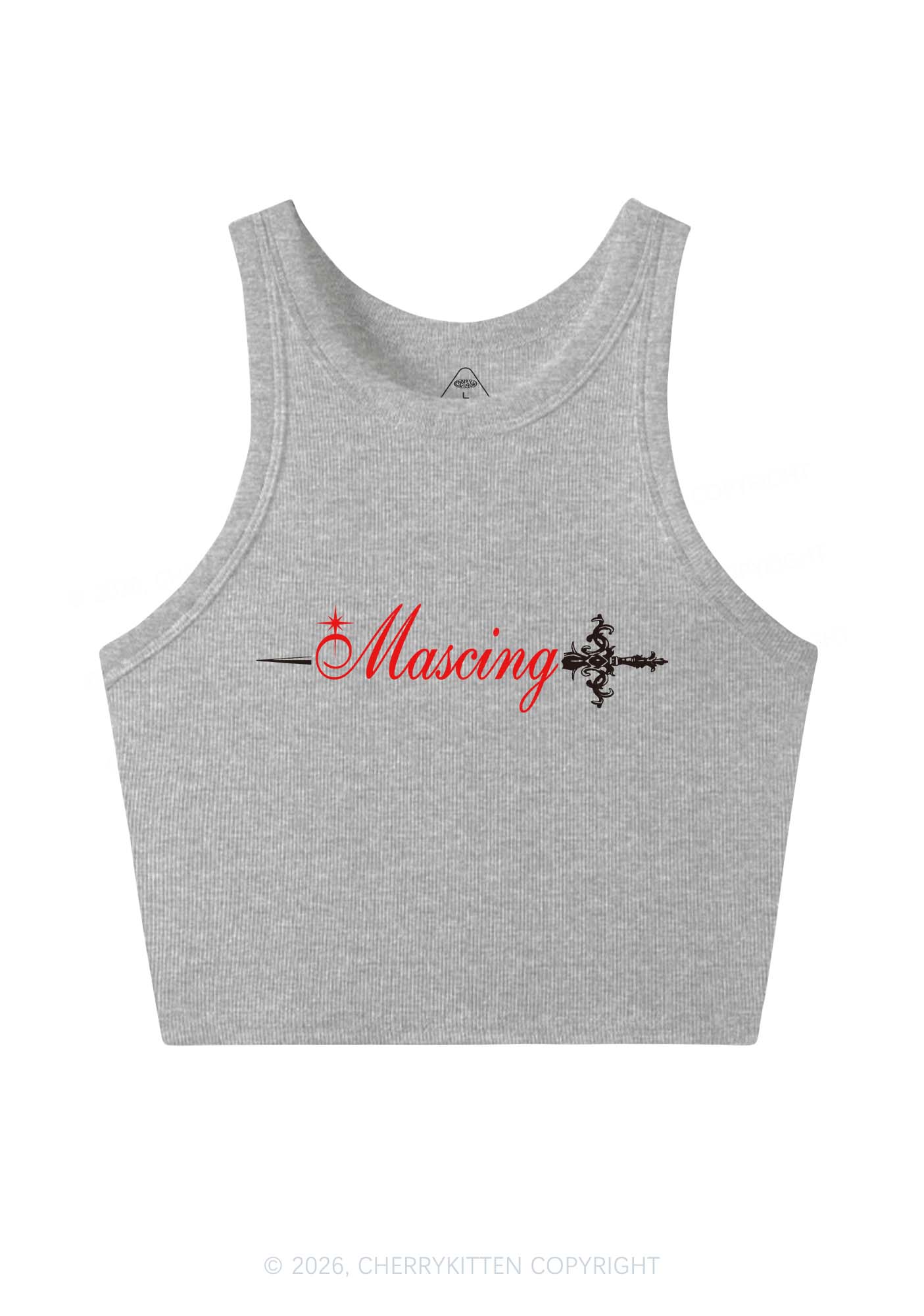 Mascing Sword Pride Y2K Crop Tank Top Cherrykitten