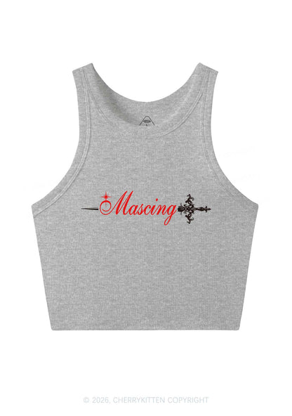 Mascing Sword Pride Y2K Crop Tank Top Cherrykitten