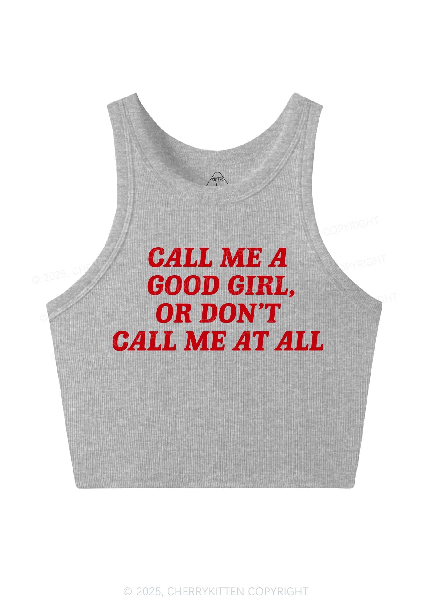 Call Me Good Girl Y2K Crop Tank Top Cherrykitten