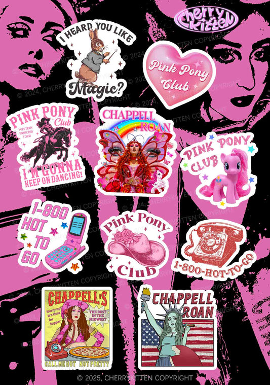 Cherrykitten Favorites CR Y2K Stickers Pack Of 10