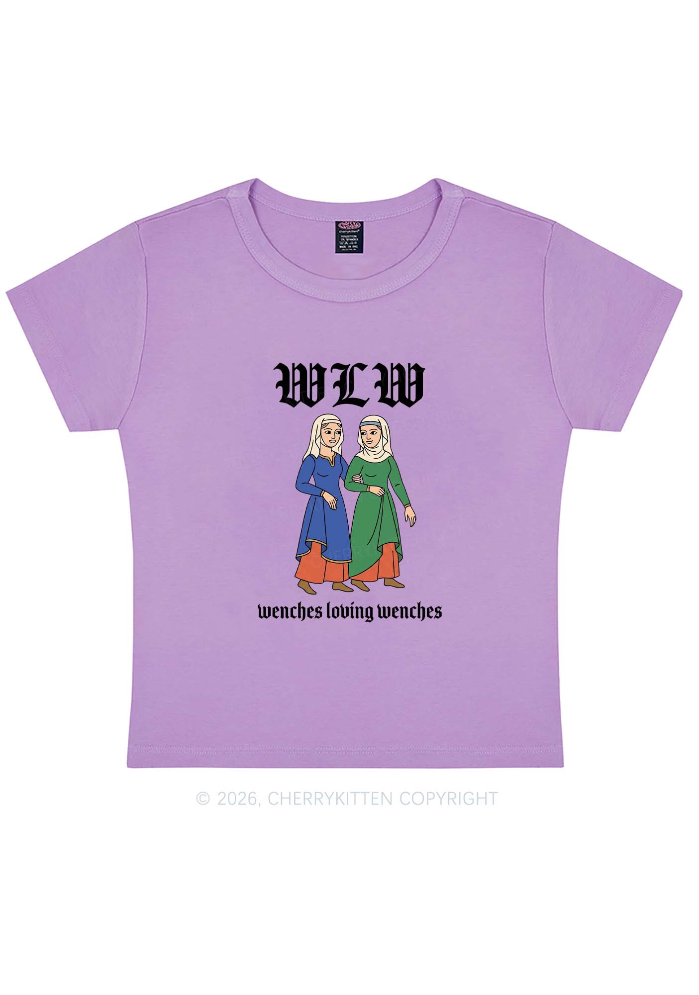 Wenches Loving Wenches Pride Y2K Baby Tee Cherrykitten