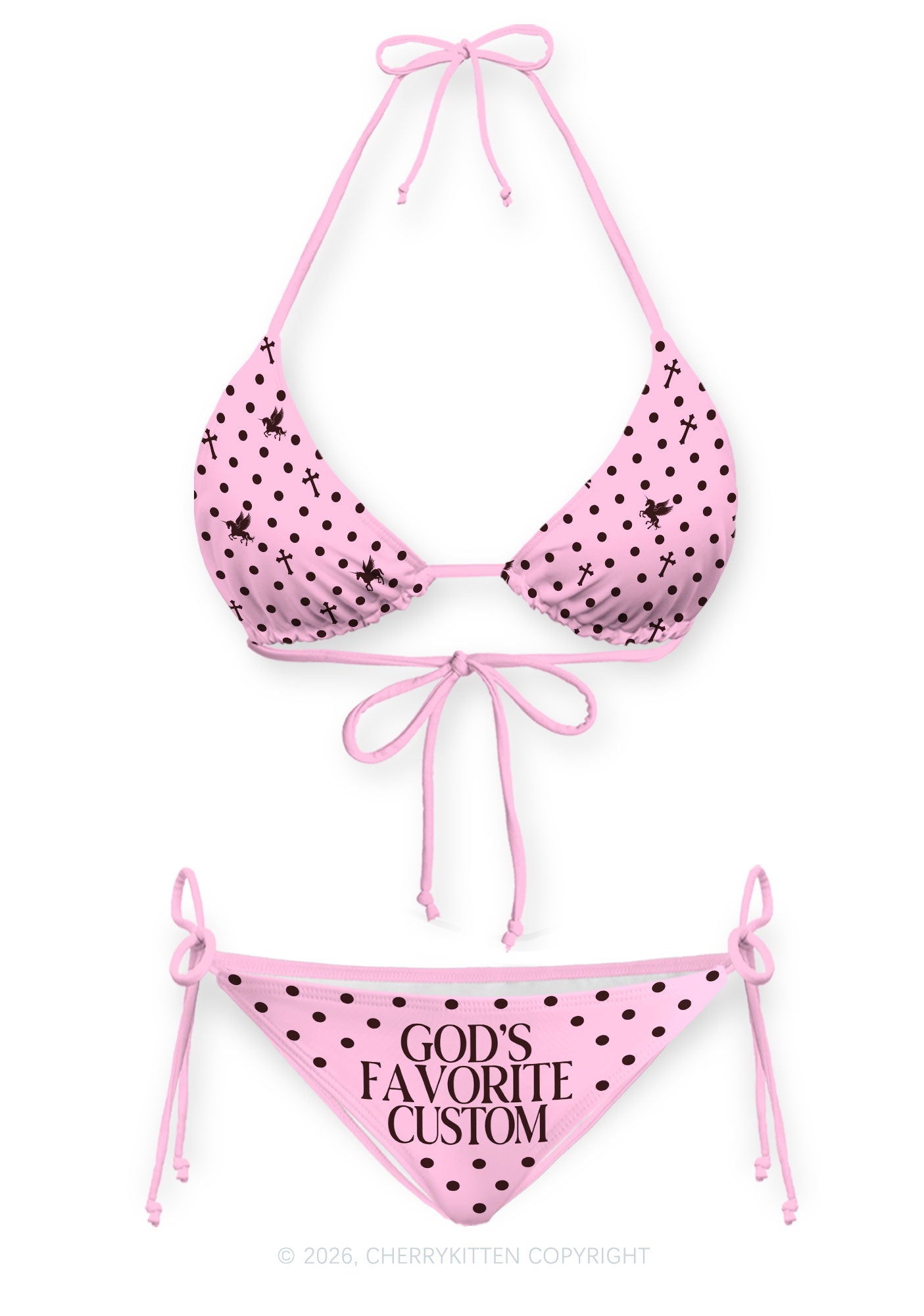 Gods Favorite Custom Y2K Print Bikini Set Cherrykitten