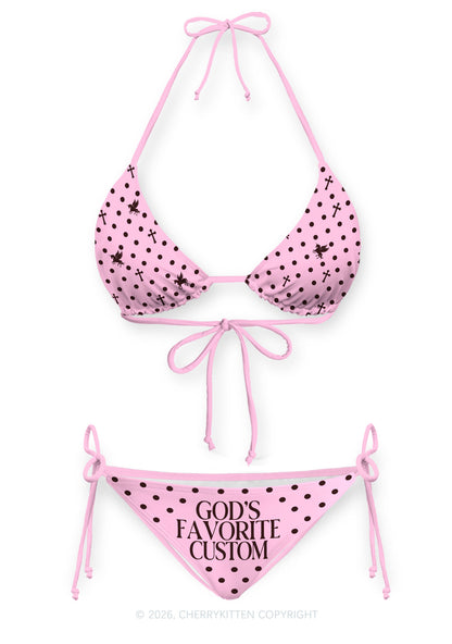 Gods Favorite Custom Y2K Print Bikini Set Cherrykitten