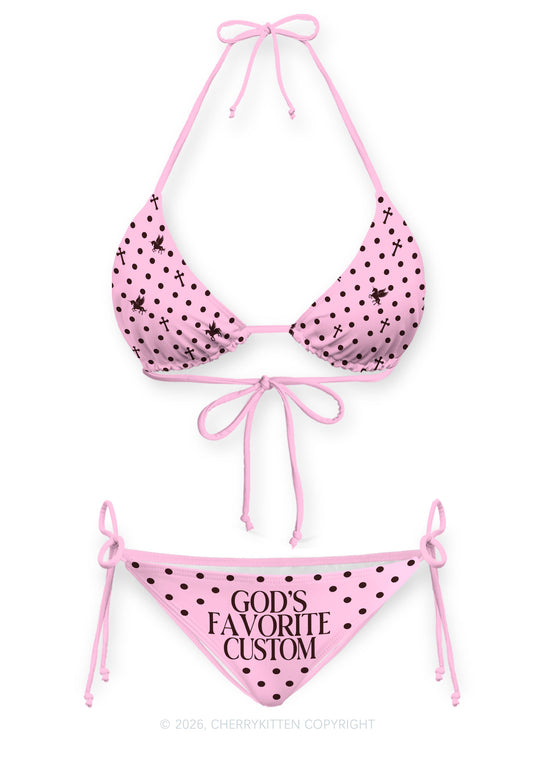 Gods Favorite Custom Y2K Print Bikini Set Cherrykitten