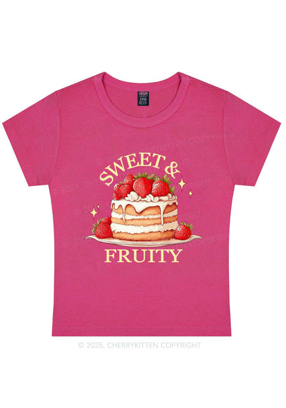 Sweet And Fruity Cake Y2K Baby Tee Cherrykitten