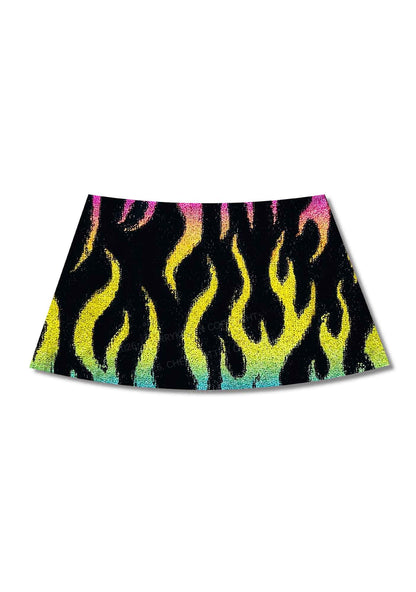Pansexuality Flame Pride Y2K Print Mini Skirt Cherrykitten