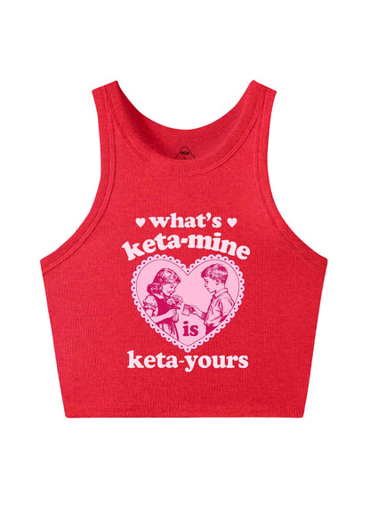 Whats Kxxamine Y2K Crop Tank Top Cherrykitten