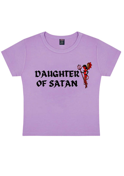 Halloween Daughter Of Satan Y2K Baby Tee Cherrykitten